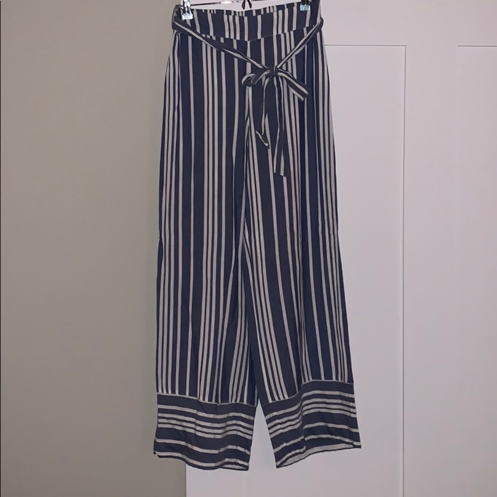 Express - Blue/White Stripe Linen Pants (S)